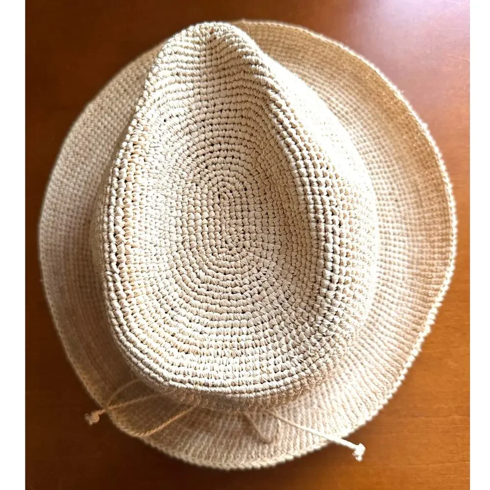 Helen Kaminski NWT Natural Raffia Sun Hat Golf Resort Vacation Womens One Size - Picture 5 of 11